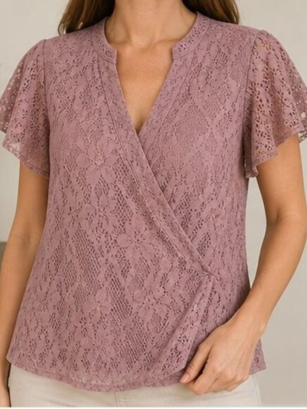 Mauve Wrap Blouse